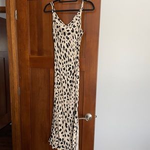618 Tan & Black Leopard Dress — Size XS — Worn Once